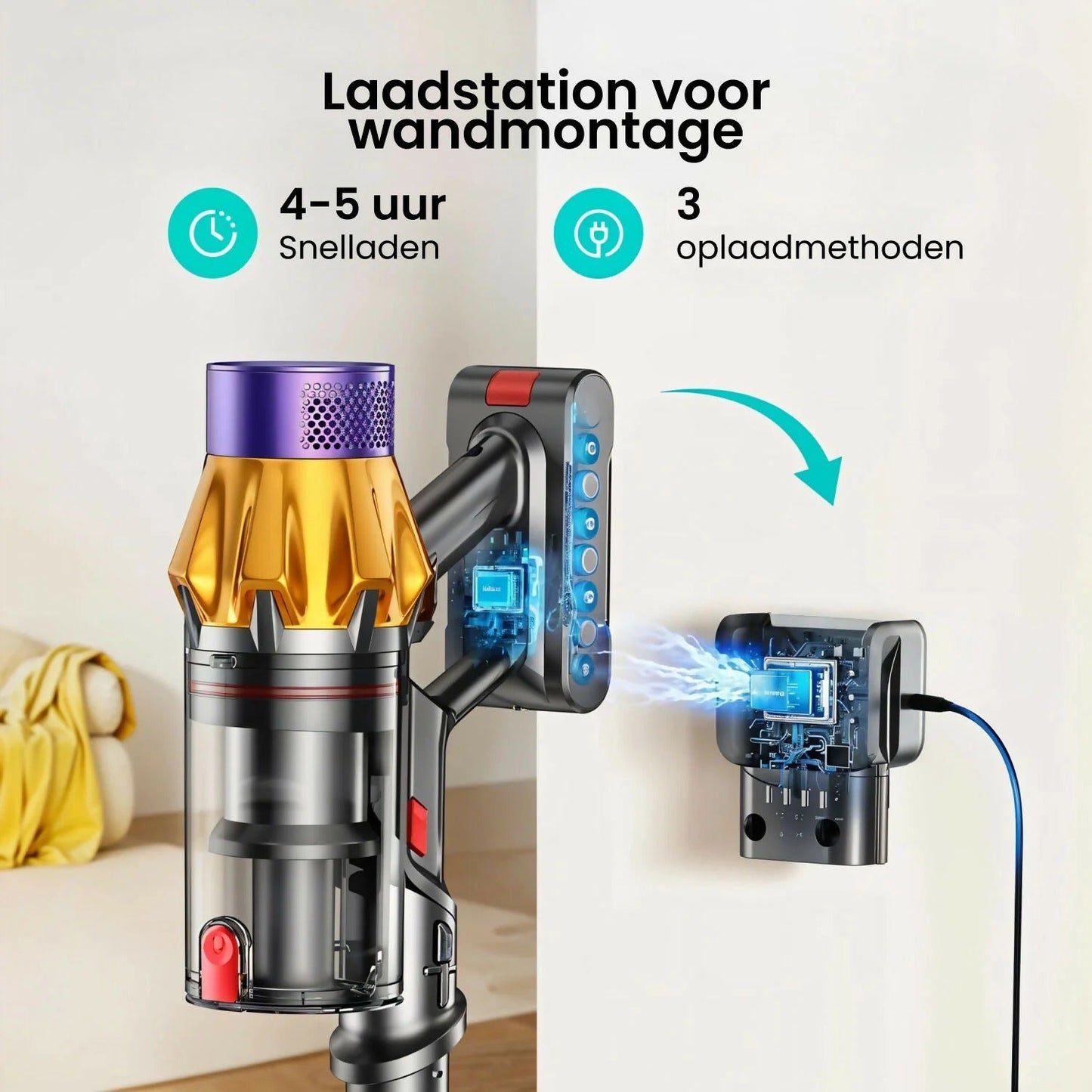 Lenoro V18 : met 45 kPa zuigkracht & absolute bewegingsvrijheid
