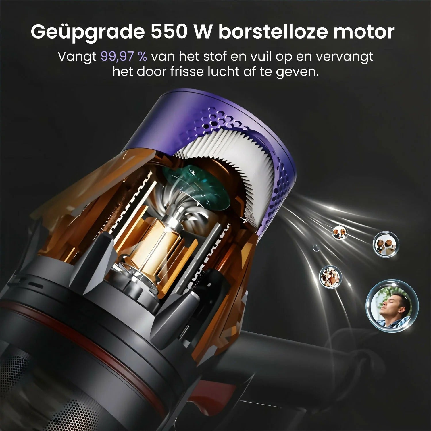 Lenoro V8 : met 45 kPa zuigkracht & absolute bewegingsvrijheid