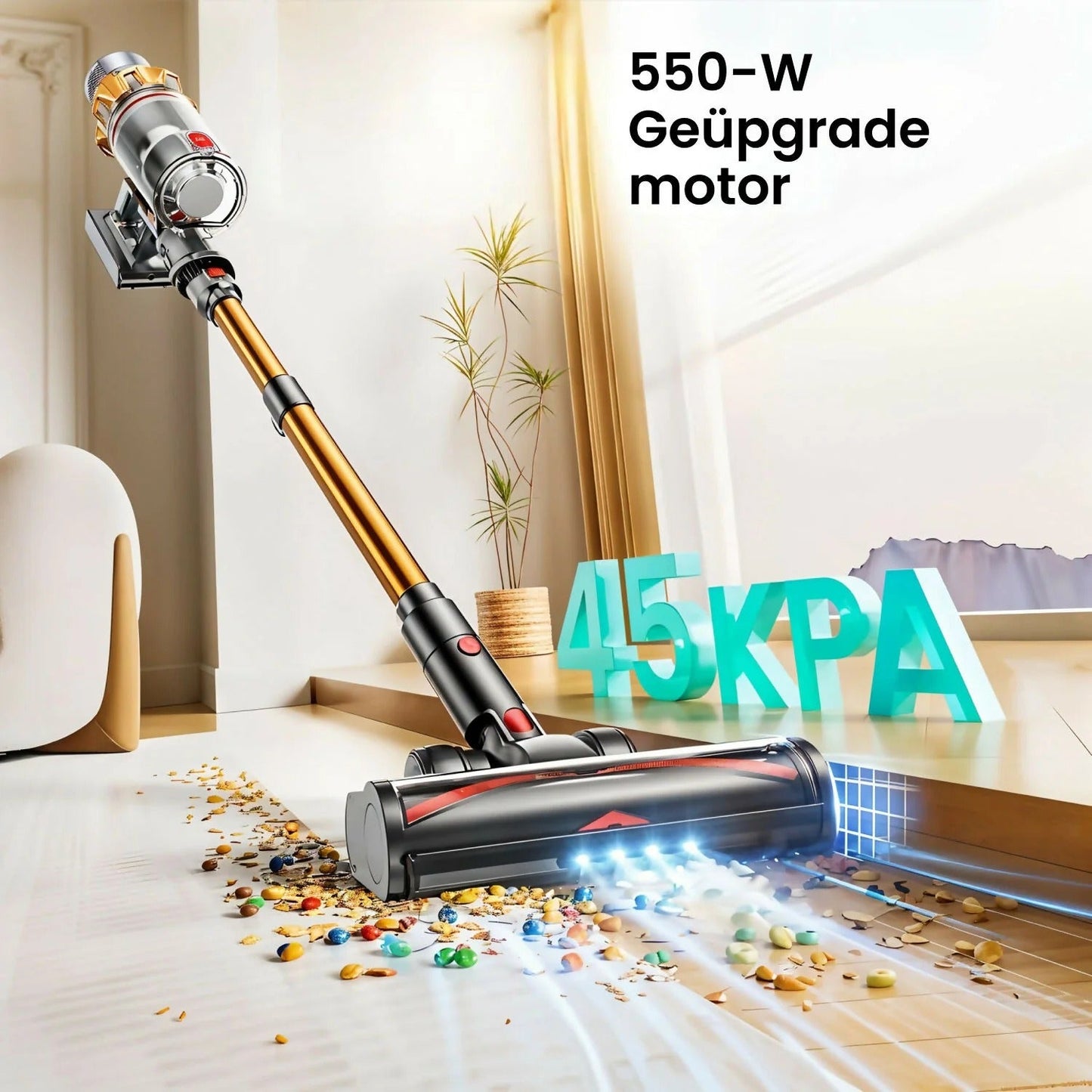 Lenoro V18 : met 45 kPa zuigkracht & absolute bewegingsvrijheid